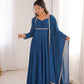 Elegant Solid Flared Anarkali Suit Set with Dupatta & Bottom | Festive & Party Wear | Available in 6 Colors