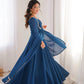Elegant Solid Flared Anarkali Suit Set with Dupatta & Bottom | Festive & Party Wear | Available in 6 Colors