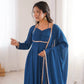 Elegant Solid Flared Anarkali Suit Set with Dupatta & Bottom | Festive & Party Wear | Available in 6 Colors