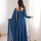 Elegant Solid Flared Anarkali Suit Set with Dupatta & Bottom | Festive & Party Wear | Available in 6 Colors