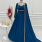 Elegant Solid Flared Anarkali Suit Set with Dupatta & Bottom | Festive & Party Wear | Available in 6 Colors