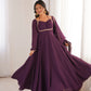 Elegant Solid Flared Anarkali Suit Set with Dupatta & Bottom | Festive & Party Wear | Available in 6 Colors
