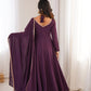 Elegant Solid Flared Anarkali Suit Set with Dupatta & Bottom | Festive & Party Wear | Available in 6 Colors