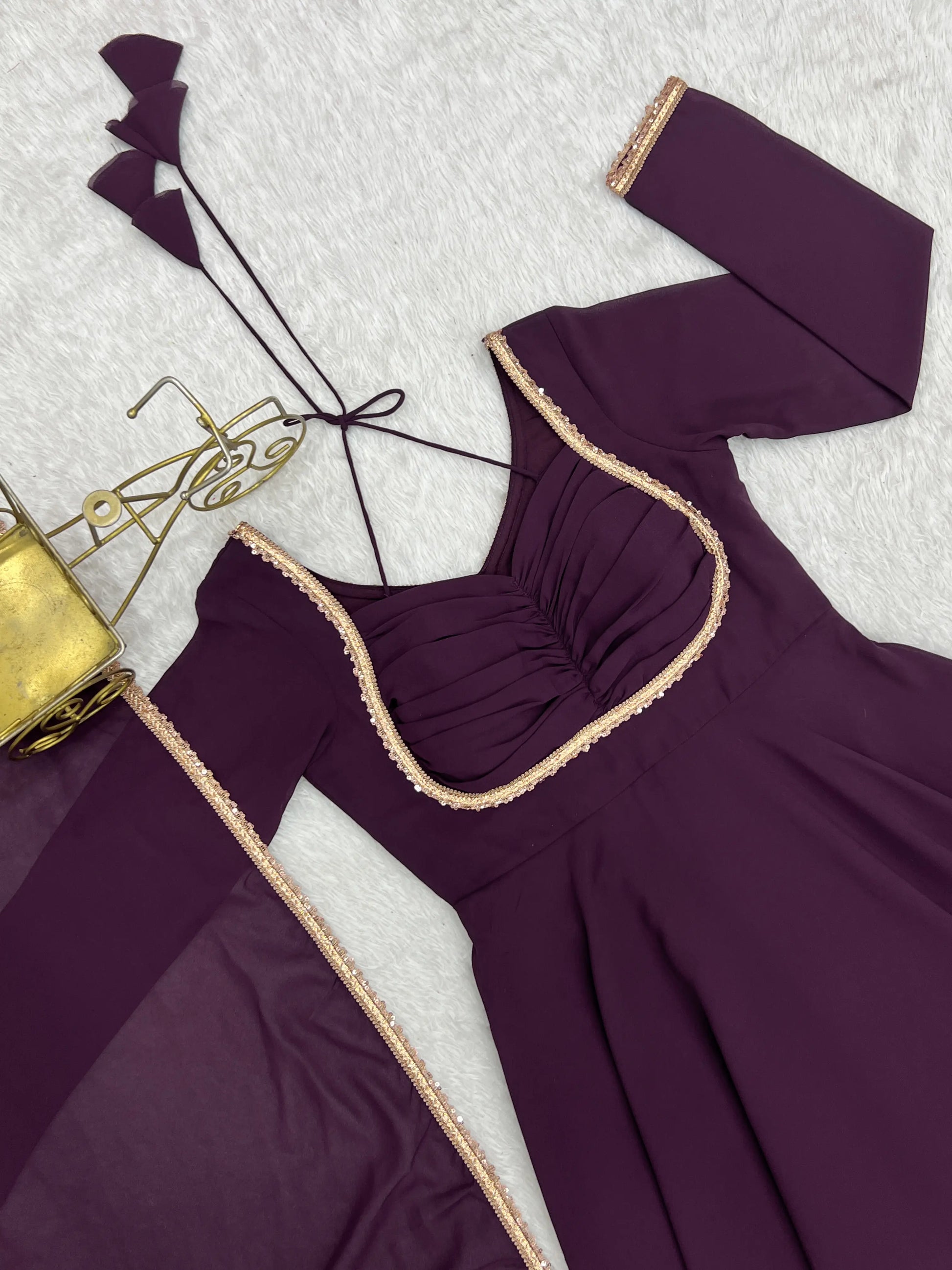 Elegant Solid Flared Anarkali Suit Set with Dupatta & Bottom | Festive & Party Wear | Available in 6 Colors