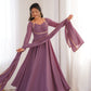 Elegant Solid Flared Anarkali Suit Set with Dupatta & Bottom | Festive & Party Wear | Available in 6 Colors