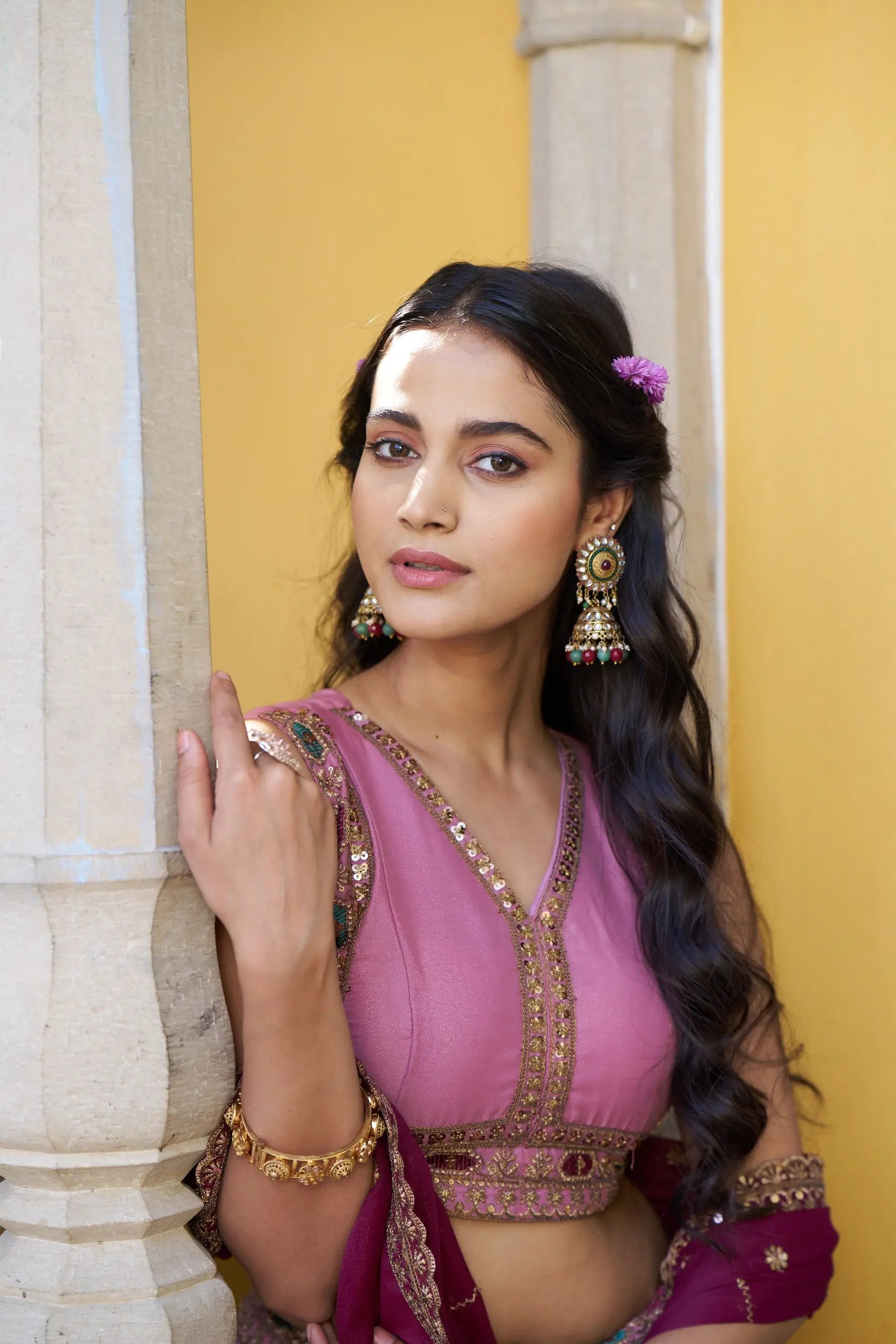 Elegant Star Georgette Lehenga Set for Wedding and Festive Wear
