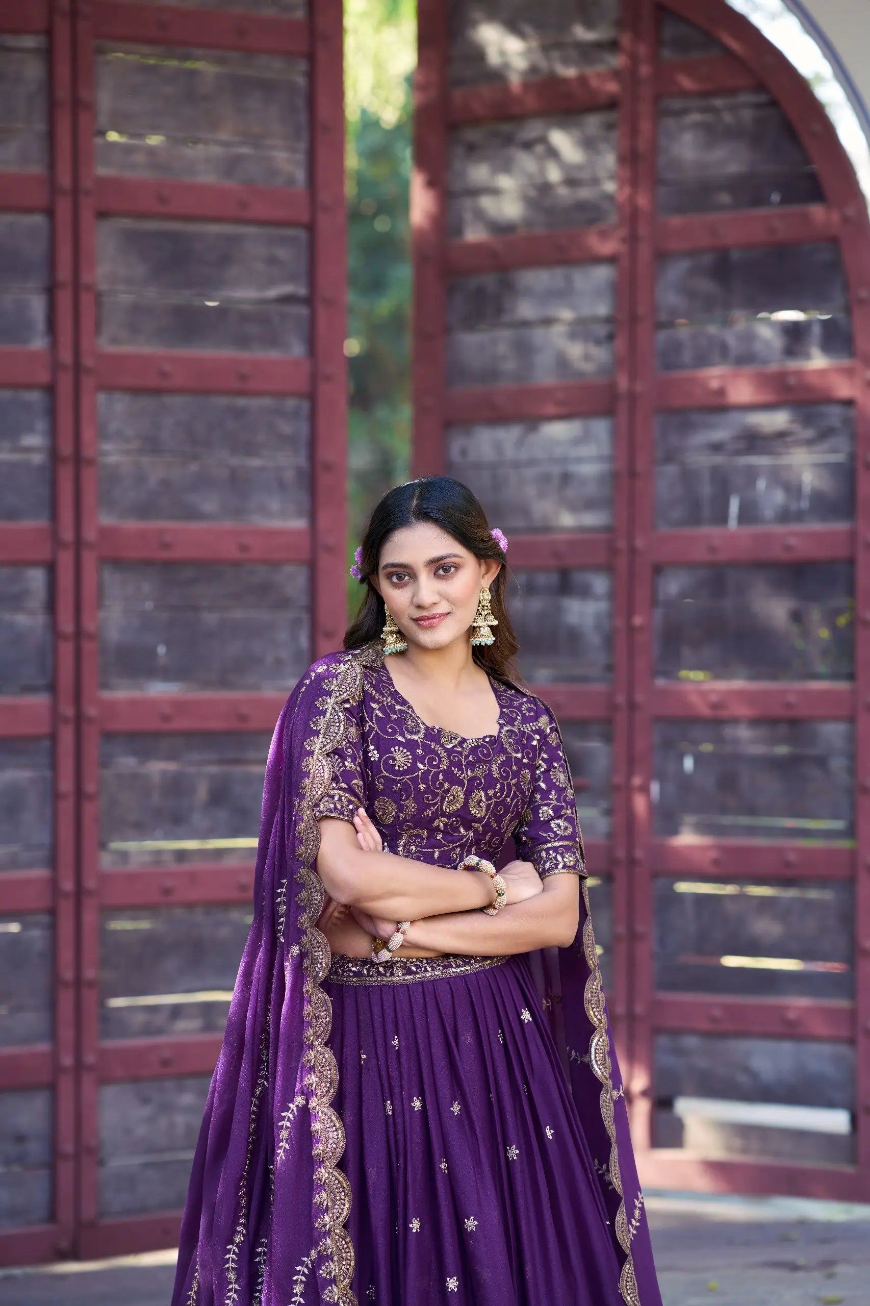 Elegant Star Georgette Lehenga Set for Wedding and Festive Wear
