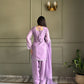 Elegant Swarovski Silk Kurta Palazzo Set with Dupatta for Festive and Party Wear