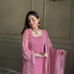 Elegant Swarovski Silk Kurta Palazzo Set with Dupatta for Festive and Party Wear