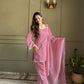 Elegant Swarovski Silk Kurta Palazzo Set with Dupatta for Festive and Party Wear