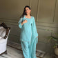 Elegant Swarovski Silk Kurta Palazzo Set with Dupatta for Festive and Party Wear