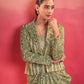Elegant Tasar Silk Printed Co Ord Set with Jacket Layer for Festive and Occasion Wear