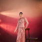 Elegant Tasar Silk Printed Co Ord Set with Jacket Layer for Festive and Occasion Wear