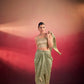 Elegant Tasar Silk Printed Co Ord Set with Jacket Layer for Festive and Occasion Wear