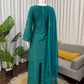 Elegant Thread Work Silk Suit Set for Festive and Family Occasions