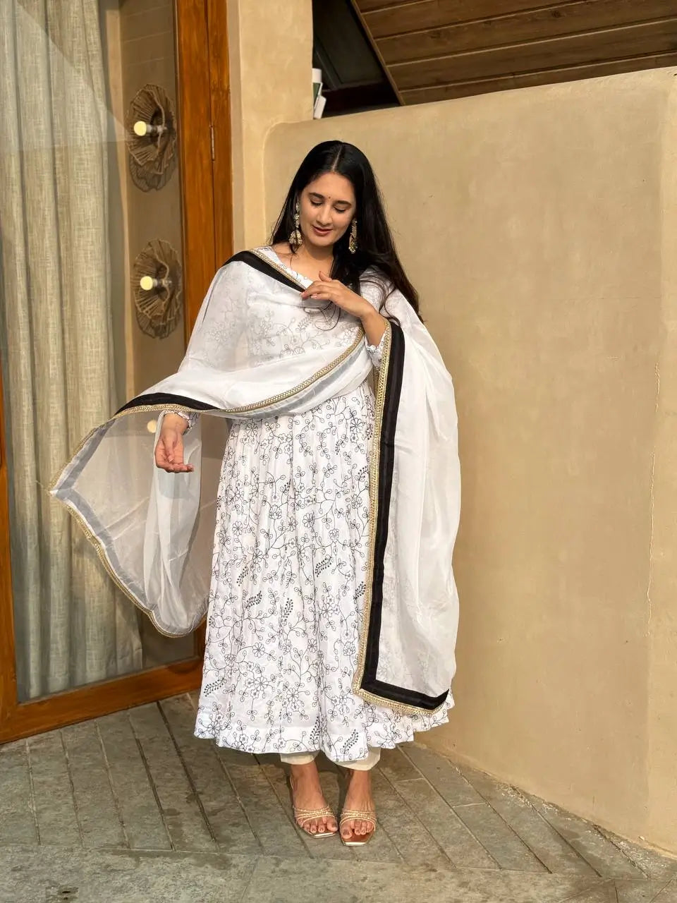Elegant Vichitra Silk Anarkali Suit Set for Festive and Wedding Wear