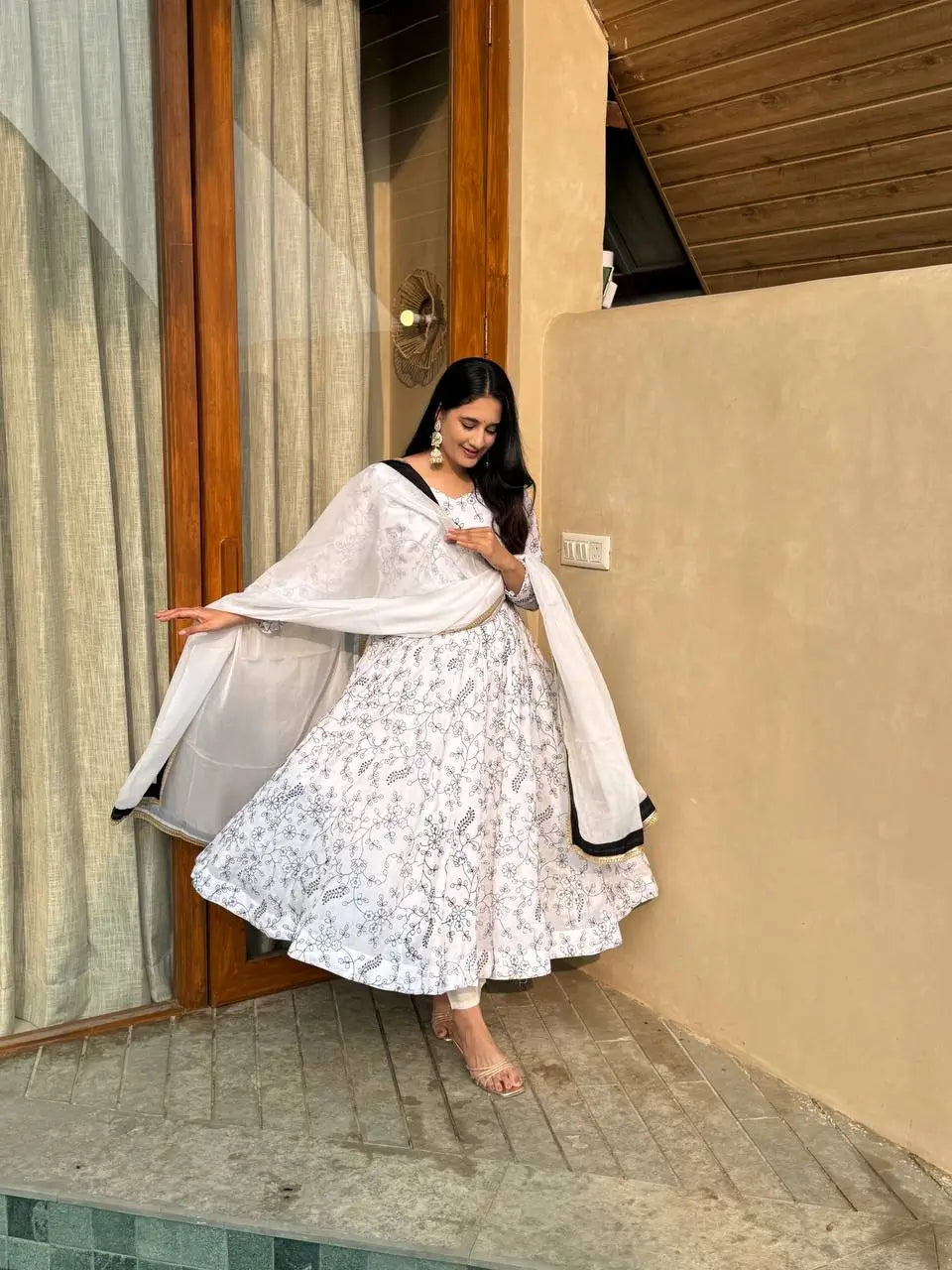 Elegant Vichitra Silk Anarkali Suit Set for Festive and Wedding Wear
