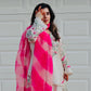Elegant Vichitra Silk Palazzo Suit with Real Mirror Embroidery & Organza Silk Dupatta | Fully Stitched