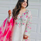 Elegant Vichitra Silk Palazzo Suit with Real Mirror Embroidery & Organza Silk Dupatta | Fully Stitched