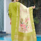 Elegant Viscose Silk Embroidered Kurti Set with Pant & Maslin Silk Dupatta – Stitched 3 Piece Set