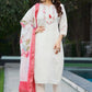 Elegant Viscose Silk Embroidered Kurti Set with Pant & Maslin Silk Dupatta – Stitched 3 Piece Set