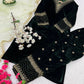 Elegant Viscose Velvet Embroidered Kurti Set