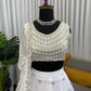 Elegant White Embroidered Lehenga Set with Dupatta for Wedding and Festive Wear