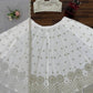 Elegant White Embroidered Lehenga Set with Dupatta for Wedding and Festive Wear