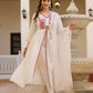 Elegant White Pure Viscose Silk Sequin Embroidered Kurta Set with Heavy Nazmin Dupatta | Party Wear