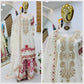 Elegant White & Red Vichitra Silk Sharara Suit with Dupatta | Codding Sequin Embroidery Work