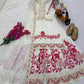 Elegant White & Red Vichitra Silk Sharara Suit with Dupatta | Codding Sequin Embroidery Work