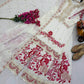 Elegant White & Red Vichitra Silk Sharara Suit with Dupatta | Codding Sequin Embroidery Work
