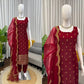 Elegant Zari Embroidered Straight Suit Set for Festive and Party Wear