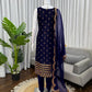 Elegant Zari Embroidered Straight Suit Set for Festive and Party Wear