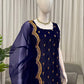 Elegant Zari Embroidered Straight Suit Set for Festive and Party Wear