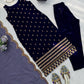 Elegant Zari Embroidered Straight Suit Set for Festive and Party Wear