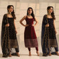 Elegant Zari Embroidered Straight Suit Set for Festive and Party Wear