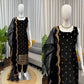 Elegant Zari Embroidered Straight Suit Set for Festive and Party Wear
