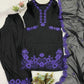 Elegant black Embroidered Crepe Silk Suit Set for Festive and Party Wear