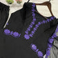 Elegant black Embroidered Crepe Silk Suit Set for Festive and Party Wear