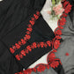 Elegant black Embroidered Crepe Silk Suit Set for Festive and Party Wear