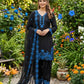Elegant black Embroidered Crepe Silk Suit Set for Festive and Party Wear
