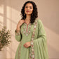 Mul Chanderi Embroidered Kurta Palazzo Set