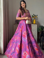Embellished Floral Georgette Lehenga Set