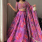 Embellished Floral Georgette Lehenga Set