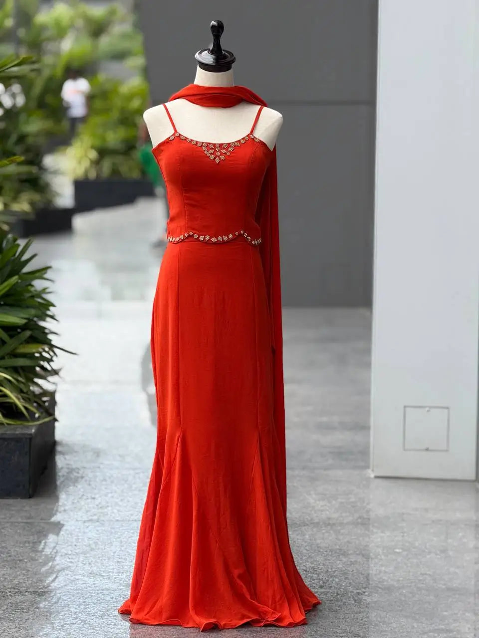 Embellished Georgette Fishcut Co-Ord Set