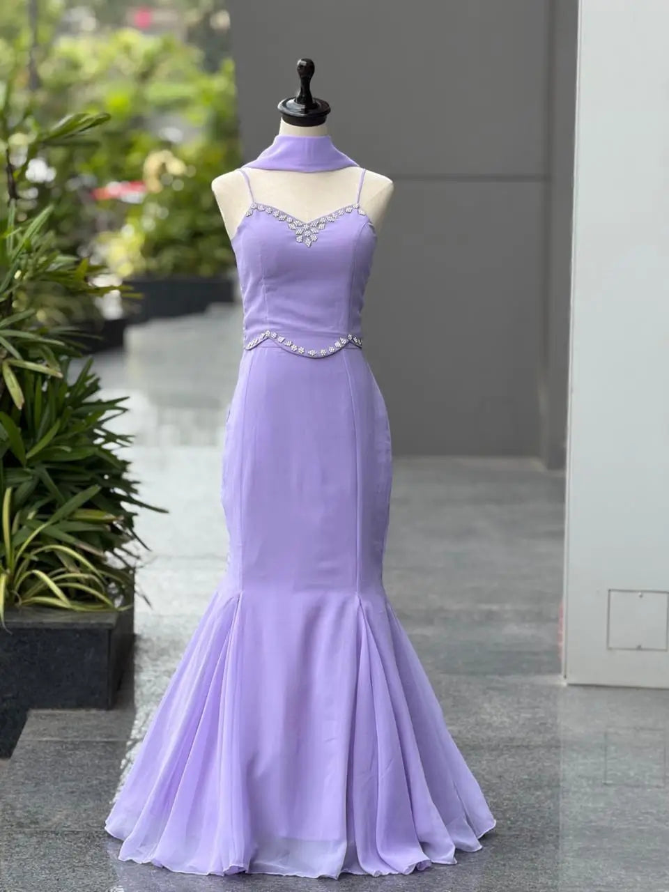 Embellished Georgette Fishcut Co-Ord Set