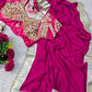 Embellished Georgette Saree Set