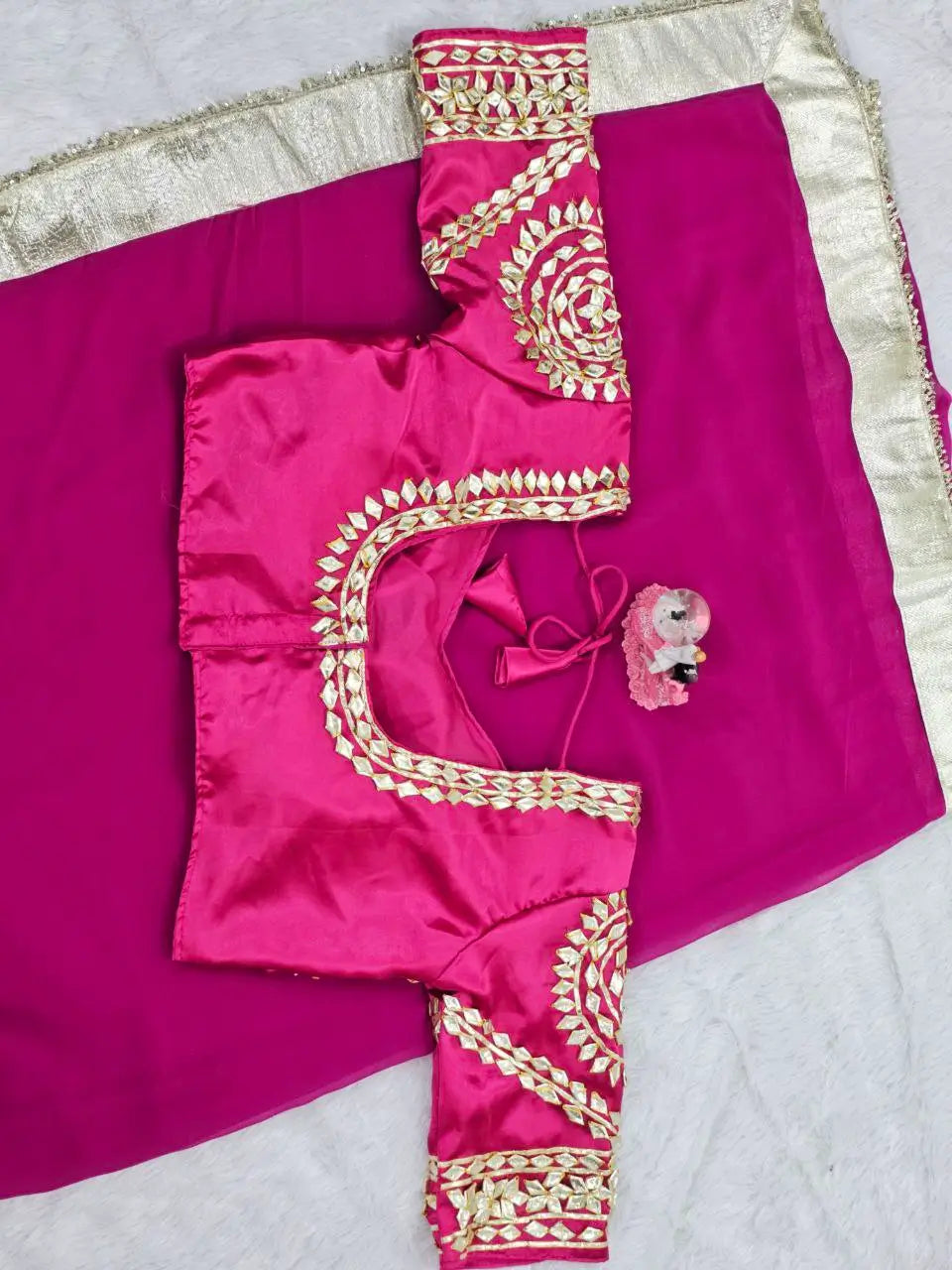 Embellished Georgette Saree Set