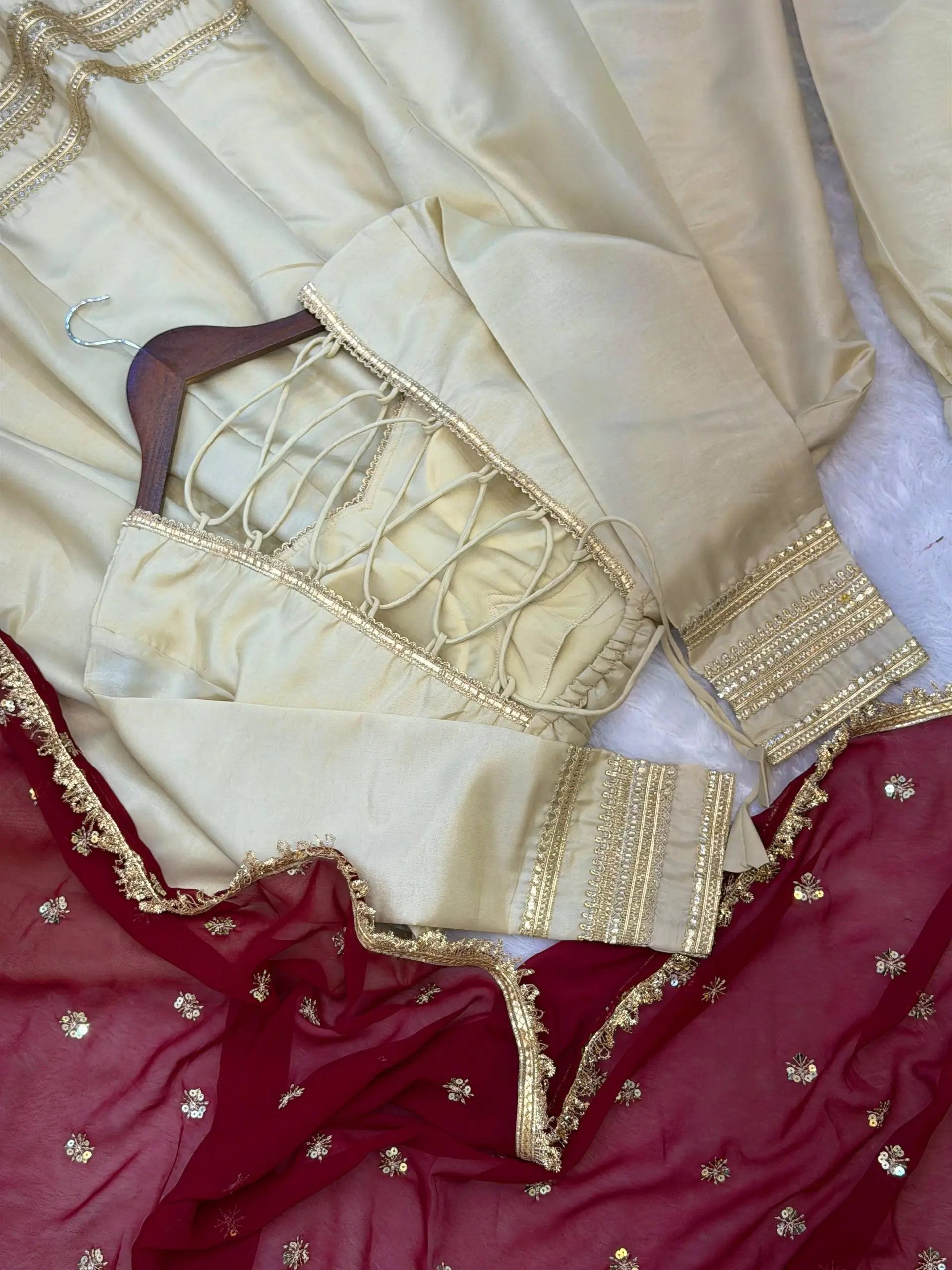 Embroidered Anarkali Gown Set